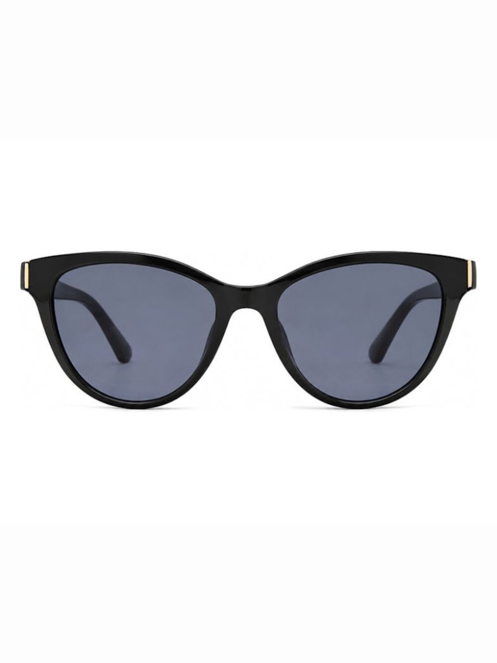 BEBE BBOP-1015CE-001 Women's Black White Cat Eye Frame/Gray Lenses Sunglasses